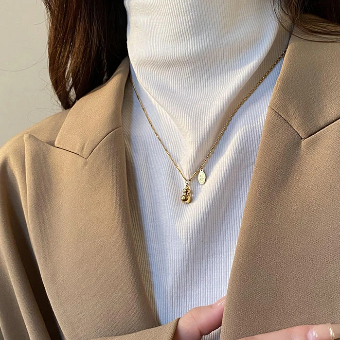 【T11福禄】招财葫芦项链小众轻奢百搭秋冬时尚个性毛衣