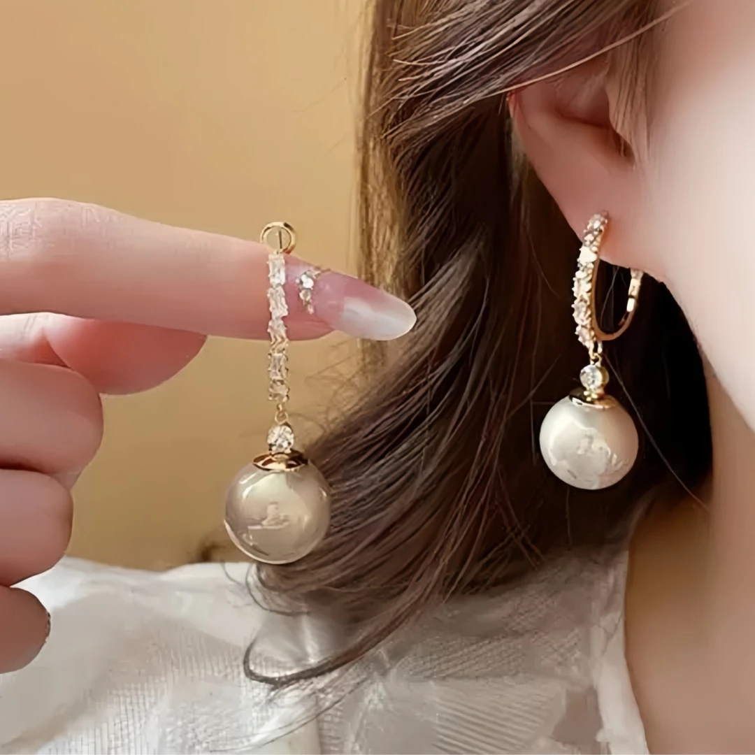 铜合金合金耳饰 【E6】时尚轻奢百搭法式小众设计感耳环