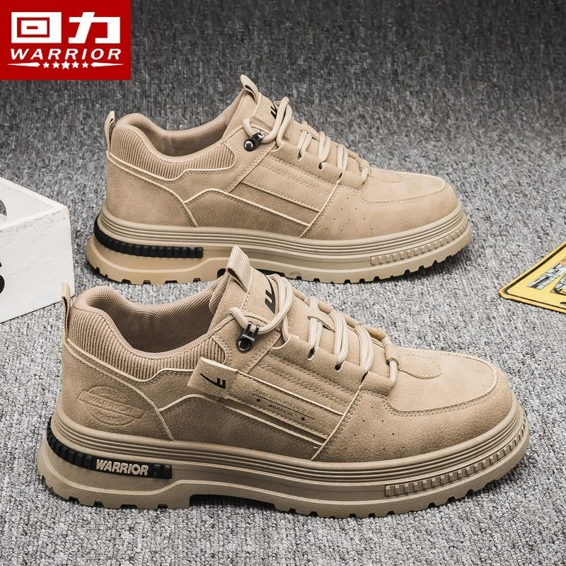 男鞋户外运动休闲鞋厚底显高平底复古低帮男鞋运动休闲鞋男式鞋子