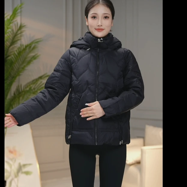 A2403中老年冬季运动百搭宽松加厚秋冬立领冬季运动百搭加厚棉服