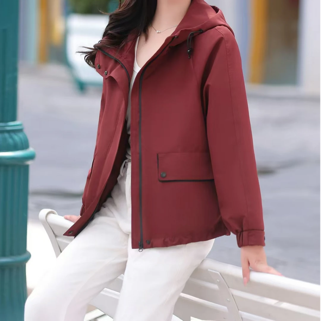 2024秋季新品短款风衣外套休闲宽松百搭时尚显年轻