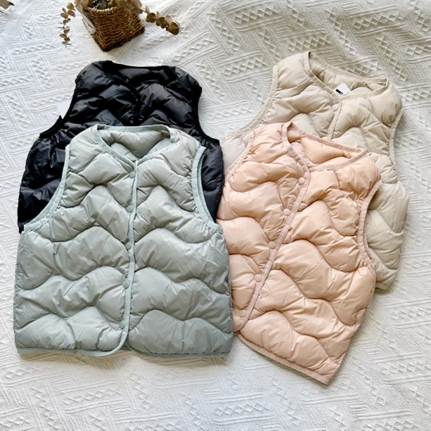 2024儿童羽背心中性款轻薄款90绒羽绒服内胆羽绒马甲