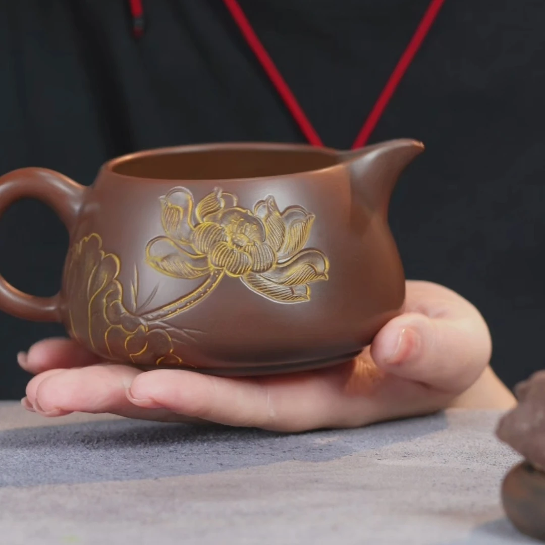 坭兴陶 公道杯 原矿泥料纯 手工制作 容量大约200ml