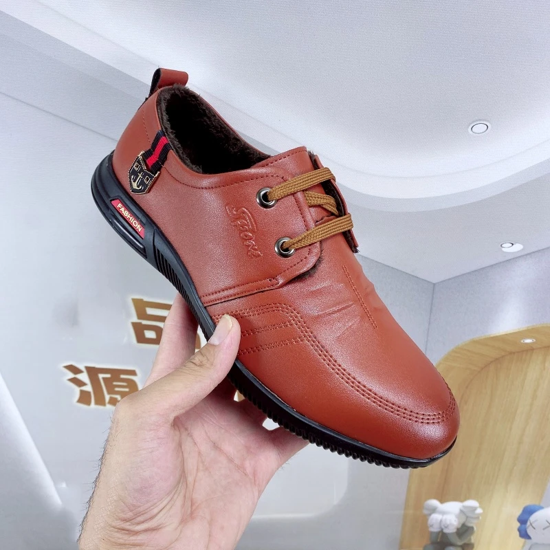 【断码】男鞋休闲冬季加绒棉皮鞋917-2