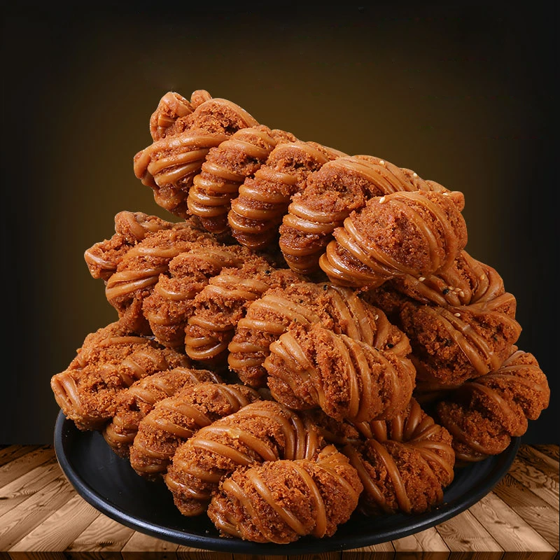 天津香酥大麻花风味小吃老式夹心手工糕点芝麻椒盐味休闲零食茶点