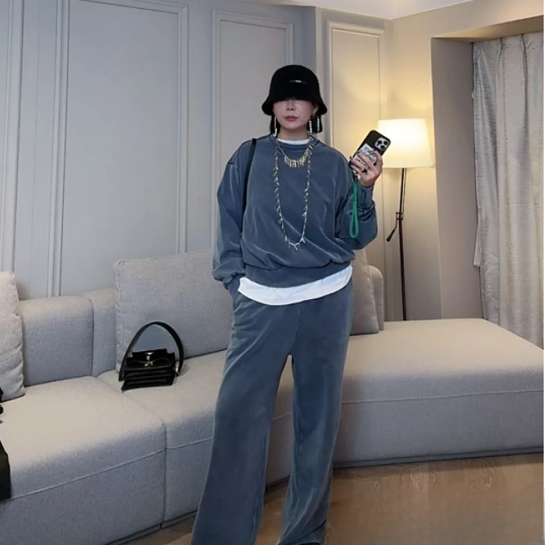 RIRV「Black系列」土豆饼全棉炒色卫裤