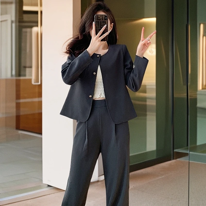高级感短款韩版小西装外套女小个子时尚气质高级职业套装女士西服