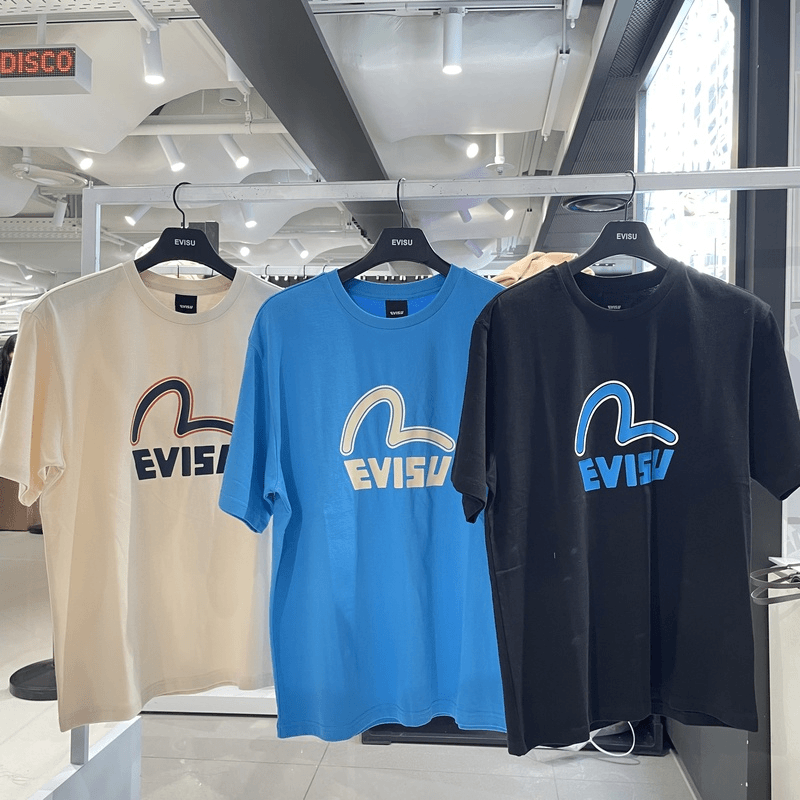 Evisu901韩国代购韩版专柜正品新款休闲情侣款短袖T恤夏季半袖