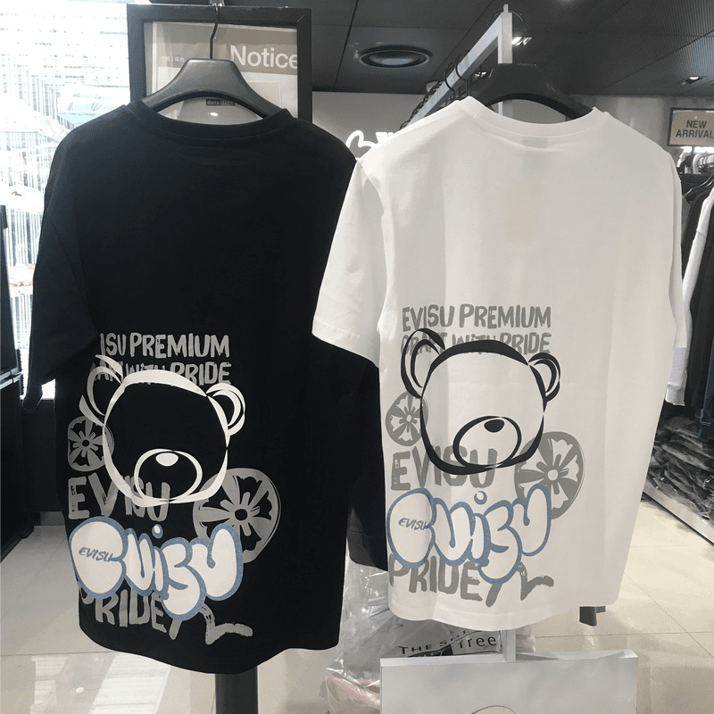 Evisu919韩国代购韩版专柜正品新款休闲情侣款短袖T恤夏季半袖