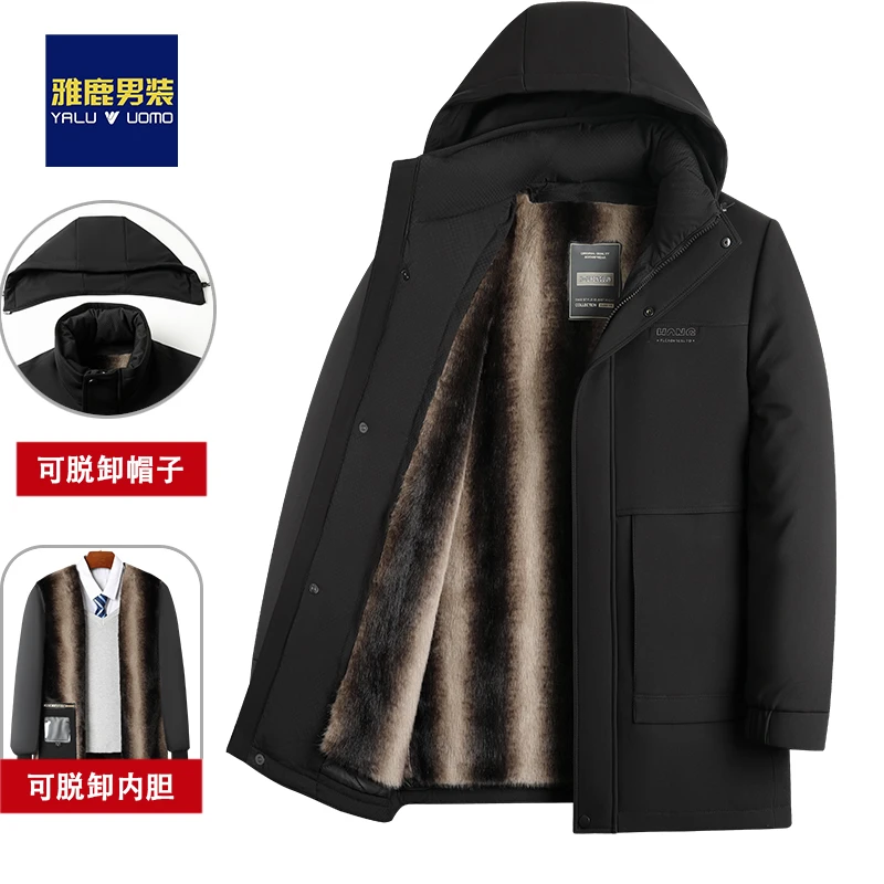 【零 下30 加绒加厚】爸爸装棉衣中长款中老年男装冬装棉服老人衣服