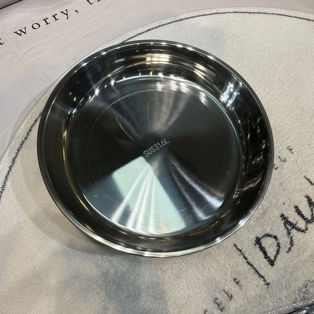 【买一送一】26cm不锈钢糕盘圆盘多用盘凉皮盘年糕盘大口径