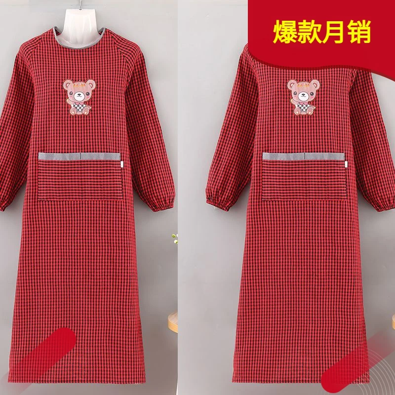 纯棉家用围裙厨房做饭透气夏背带餐饮工作服专用围腰罩衣新款定制