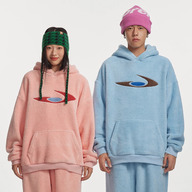 【无语不方】适合外出的懒人套装 美式复古连帽卫衣外套JN44C11