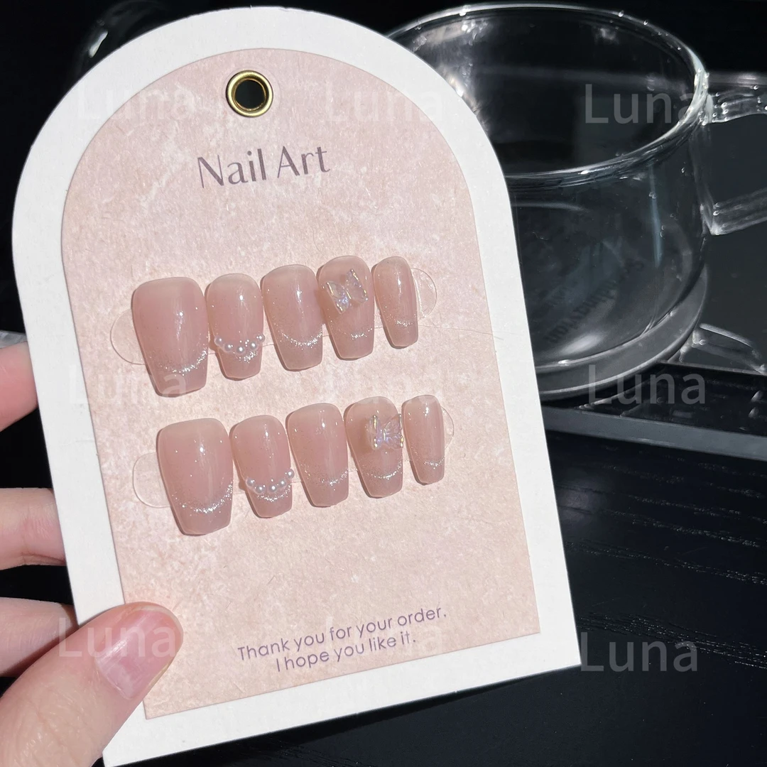 LUNA 「温柔姐姐」纯手工定制美甲拆卸穿戴甲075