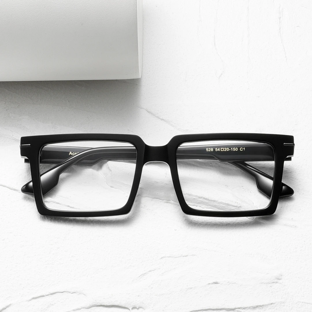 方形眼镜框厚边板料复古T528黑框玳瑁酷平光个性近视墨镜时尚透灰