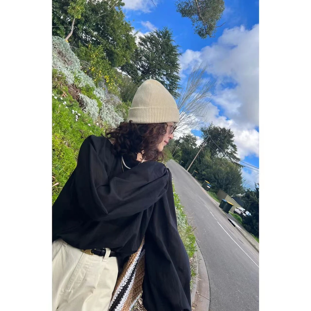 【妞姐新衣】泡泡袖衬衫 长袖宽松显瘦上衣