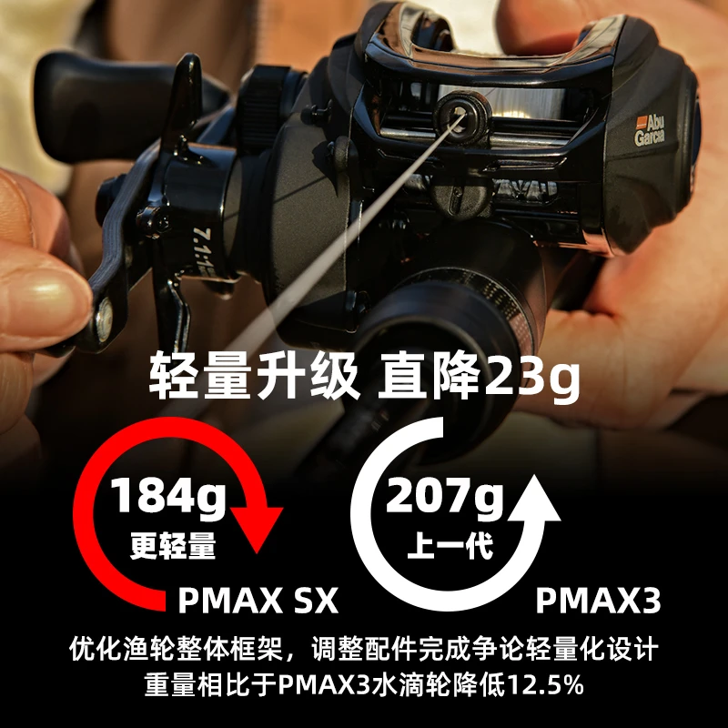 阿布PMAXSX水滴轮微物打黑雷强p5泛用远投金属渔轮路亚筏钓渔线轮