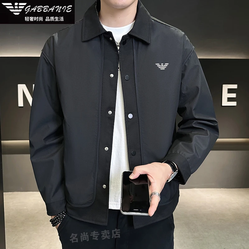 意大利正品轻奢春秋新款韩版男士夹克工装高级感痞帅休闲上衣外套