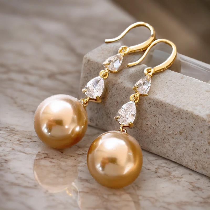 锌合金耳饰 2024新款气质锆石流苏耳环女高级感耳饰轻奢独特耳饰