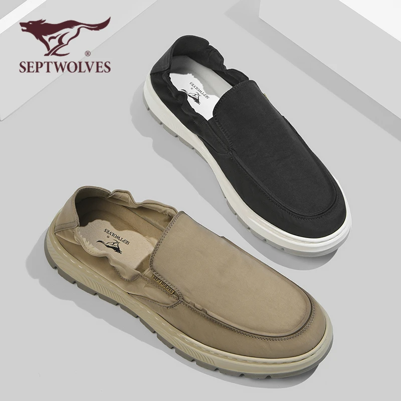 七匹狼男士帆布鞋百搭休闲布鞋夏季透气潮鞋一脚蹬老北京布鞋0078