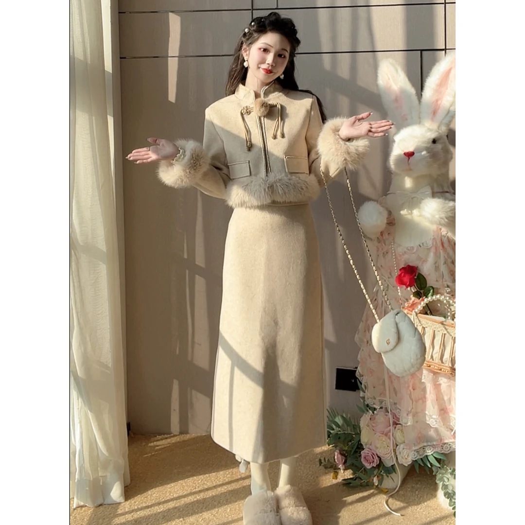 梓晴-民国小香  法式小香风加厚气质百搭套装