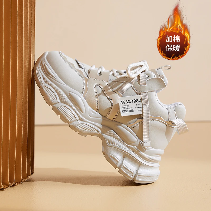 老爹鞋女款2025新款秋冬季厚底轻便显脚小增高休闲运动港风网红AA