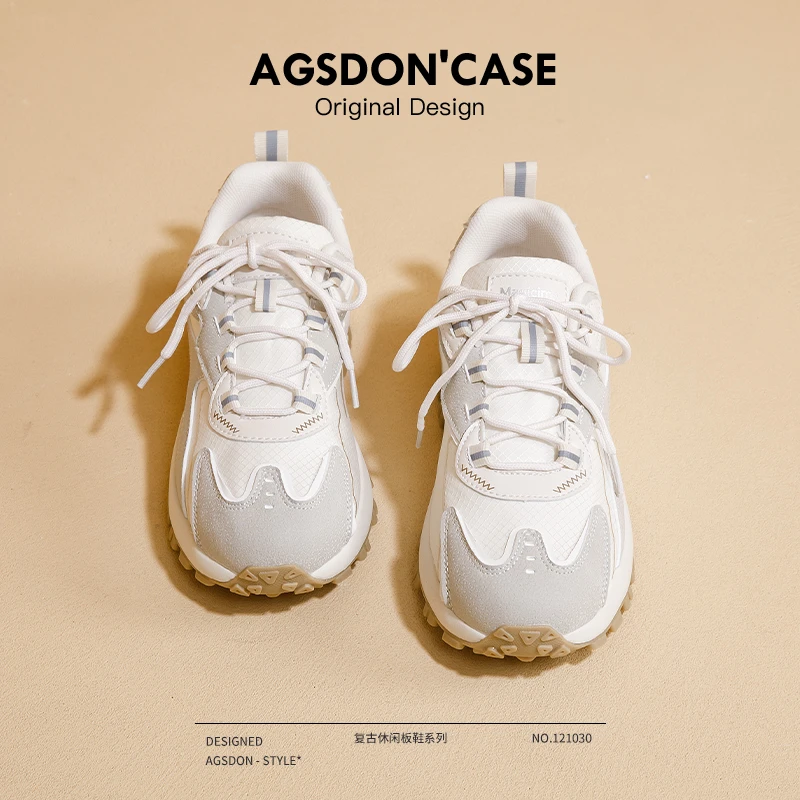 奥古狮登阿甘鞋女款2024春季新款爆款厚底超火老爹休闲运动小白鞋