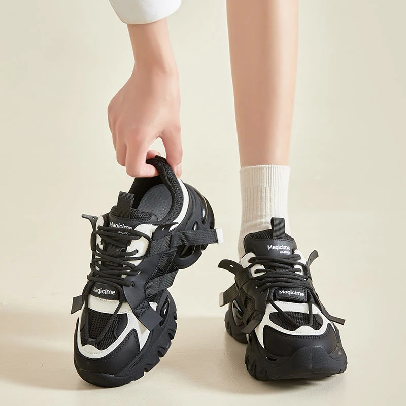 奥古狮登老爹鞋女2023新款秋冬鞋子ins百搭小个子厚底增高运动鞋