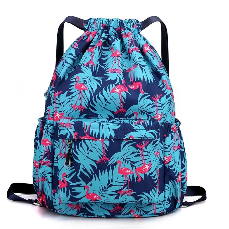 新款轻便束口袋抽绳篮球包男女运动健身防水双肩背包大容量旅行包