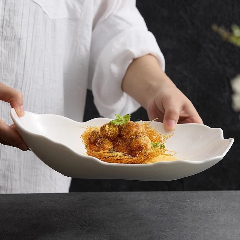 一亨【一亨直播】异形餐盘不规则盘子高级感深盘意境盘创意沙拉碗