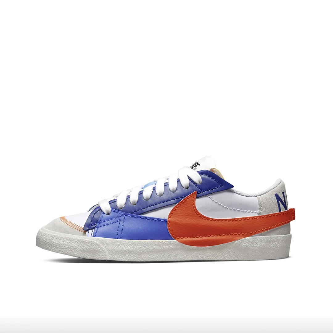 Nike Blazer 经典复古 板鞋 蓝色/白色/橙色DV9122-181