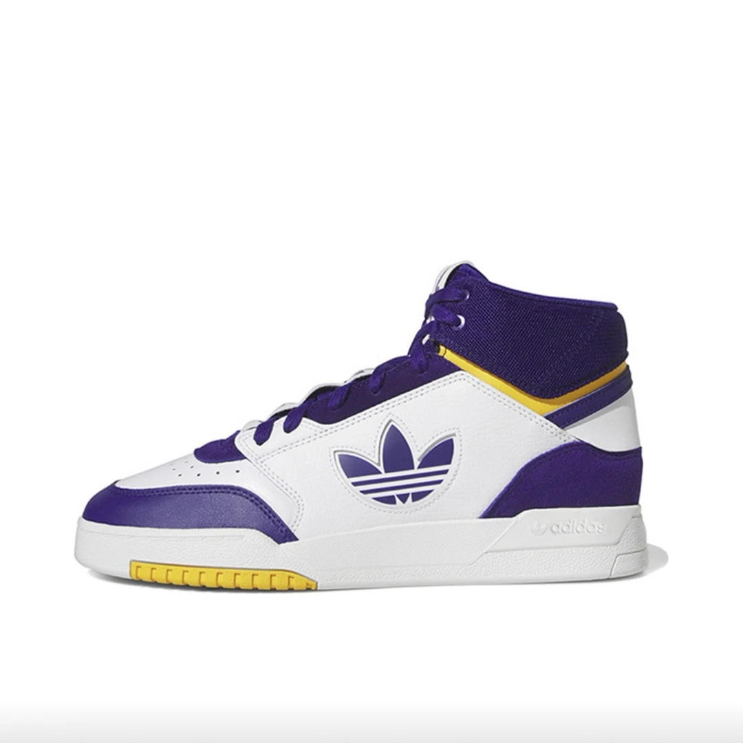 adidas Originals Drop Step 复古 板鞋 紫色/黄色GV9327