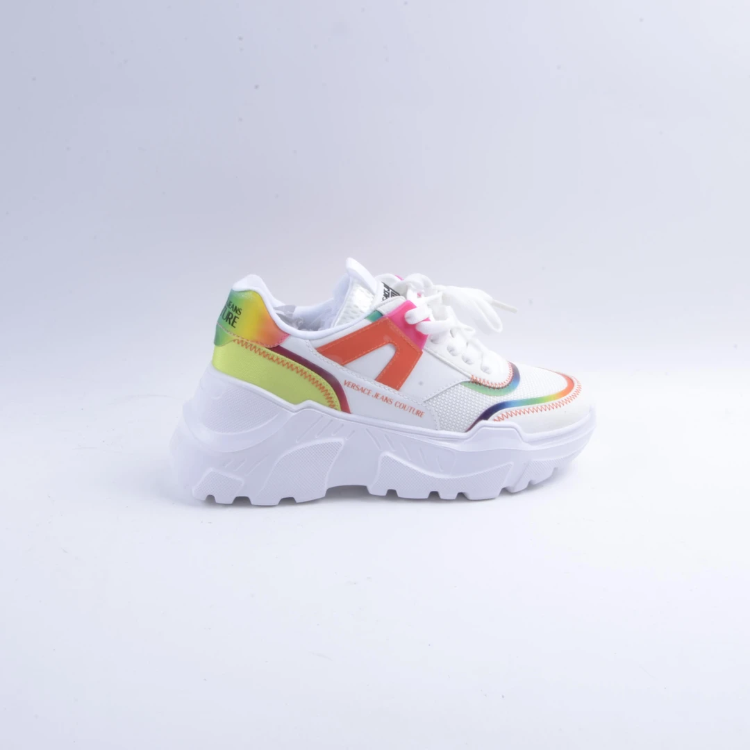 95新  Versace范思哲副线彩虹系带老爹鞋女款时尚透气