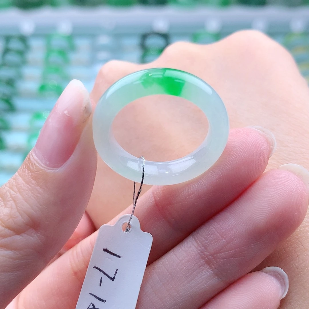 翡翠戒指未镶嵌A货缅甸翡翠