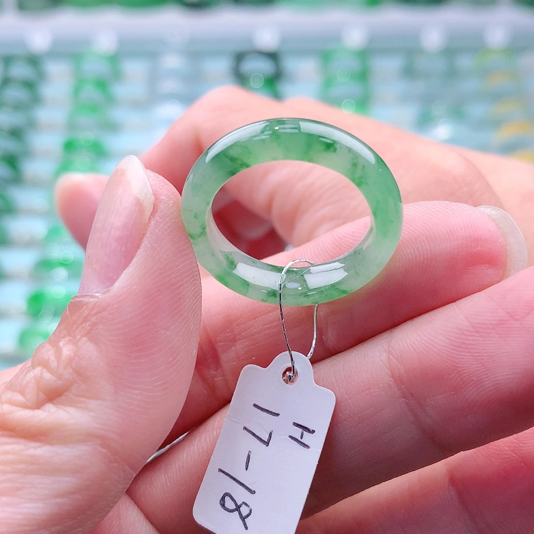 翡翠戒指未镶嵌A货缅甸翡翠