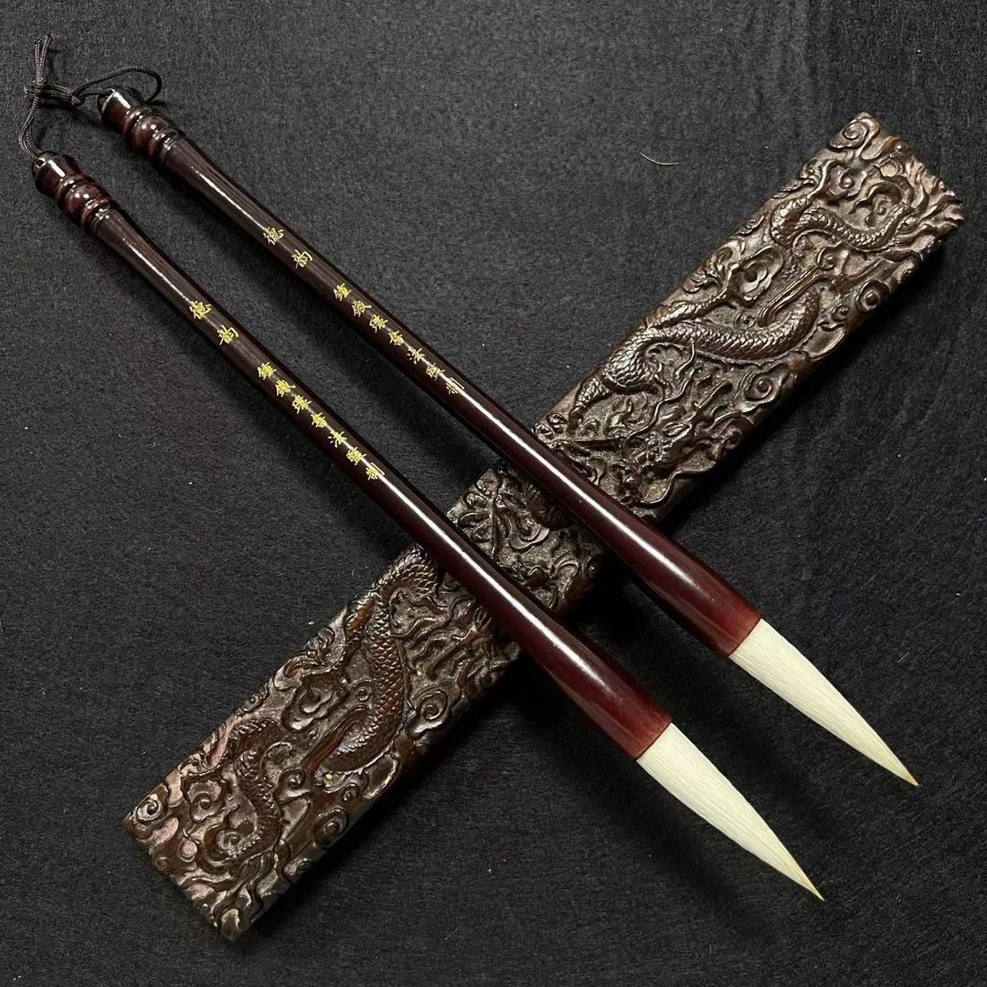 德韵专用初学行楷对联书法狼羊兼毫木杆毛笔出锋5.3cm口径1.3cm