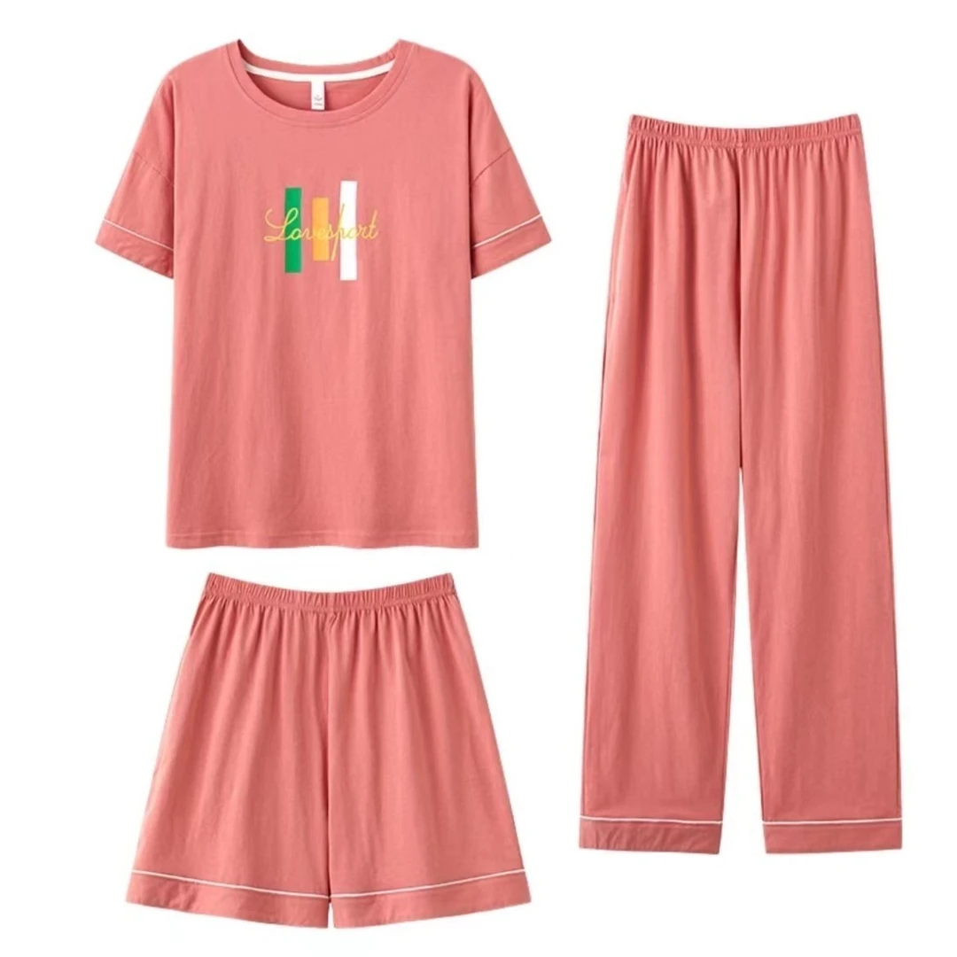 拍一发三短袖休闲可外穿套装【三件套】