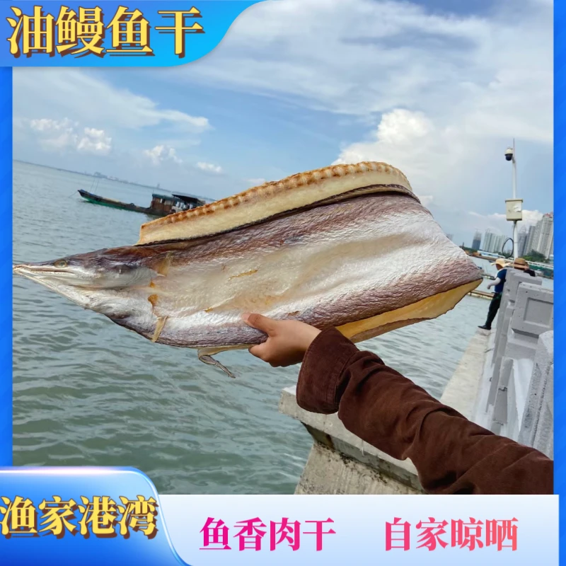 （油鳗鱼干干鱼咸鱼干）直播现称海南儋州渔民捕捞天然晾晒淡盐鲜香