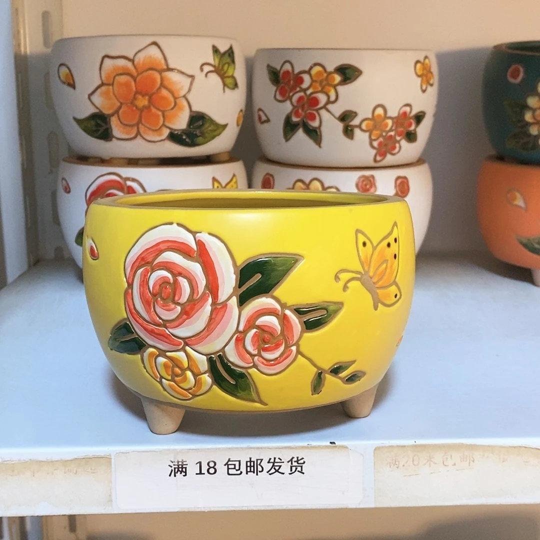 红陶20CM以下韩式多肉植物花盆