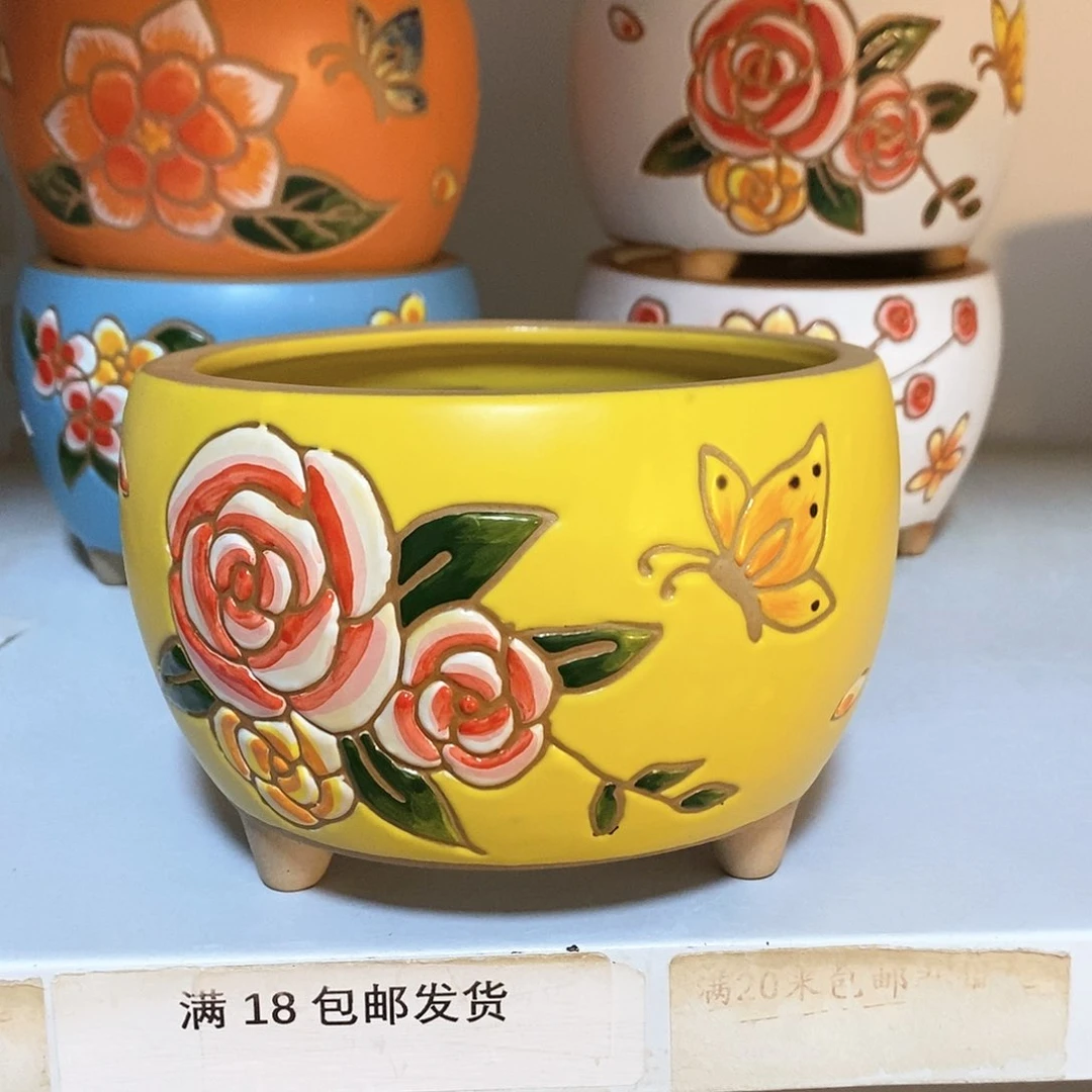 红陶20CM以下韩式多肉植物花盆