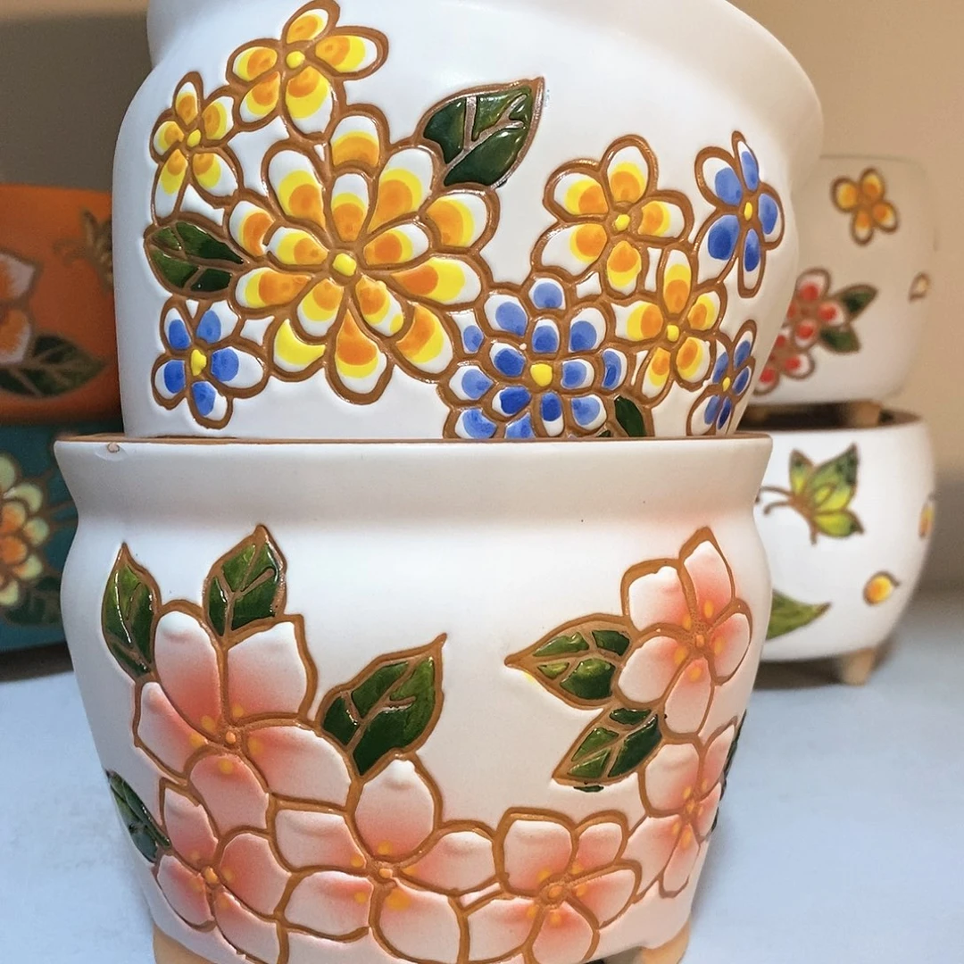 红陶韩式多肉植物花盆