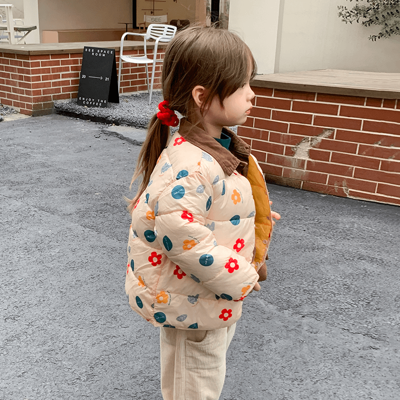 【小兔丹妮专属】儿童秋冬保暖棉服中小童男女童宝宝短款印花棉内胆