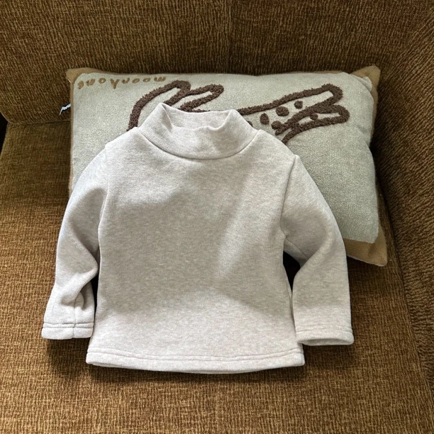 小韩果豆一体绒男女童韩版弹力保暖打底衫42992