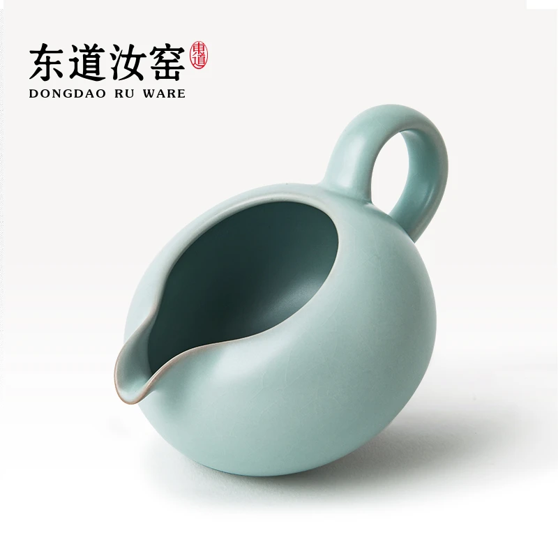 东道典藏东道汝窑福缘茶海（小）2022款(天青)手工天青色茶具公杯