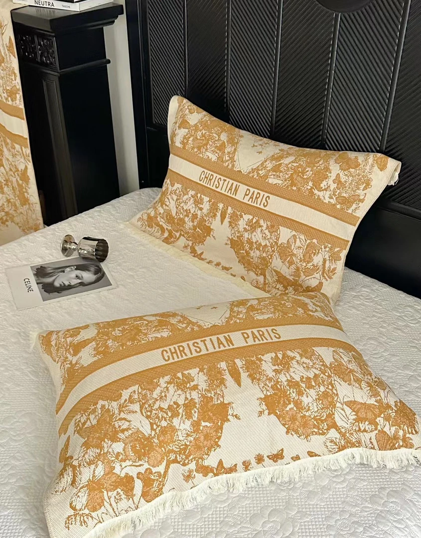 高品质纱布枕巾设计师款欧式甜美风亲肤舒适枕巾一对装48*74