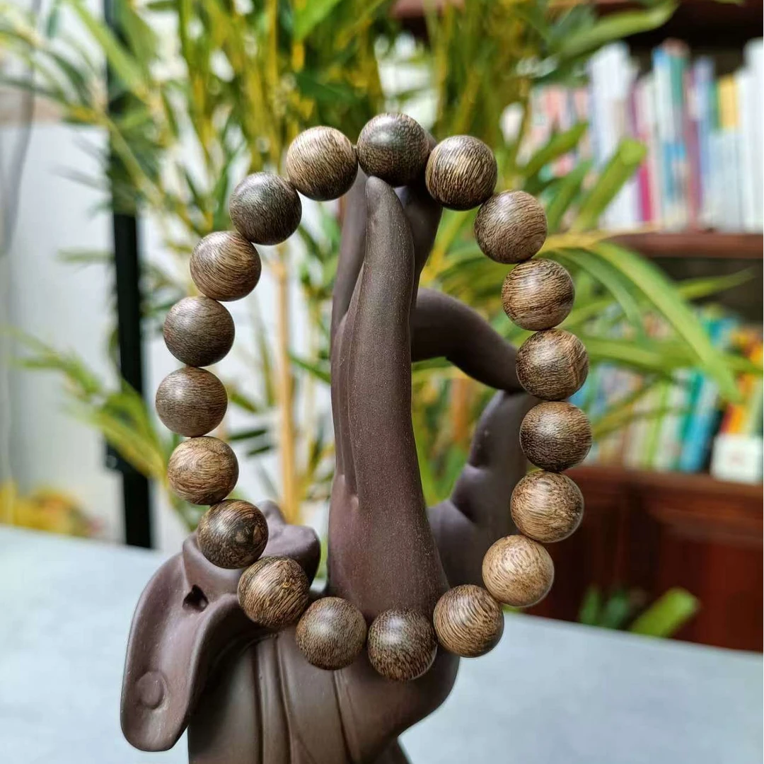 达拉干天然野沉香圆珠单圈手串11mm,12克，沉浮级(多样性发一条）