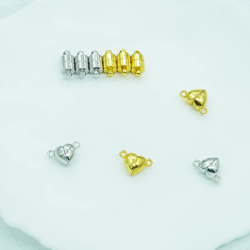 爱心磁扣桃心形磁吸扣手工diy饰品材料手链项链磁铁配件