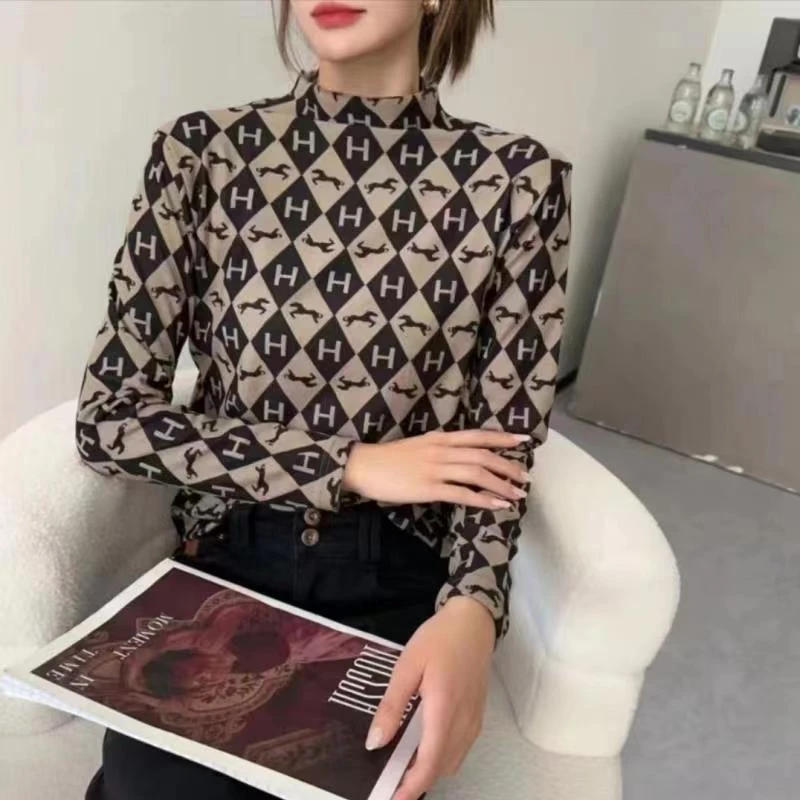 秋冬高领德绒发热阳离子保暖打底衫显瘦长袖内搭双面绒小衫-888