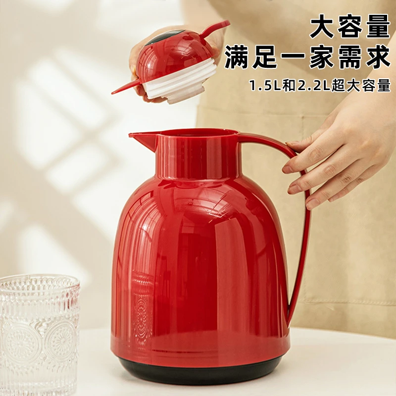 杯乐 红胆大容量 保温壶家用热水瓶开水瓶保暖大号壶水壶便携家用