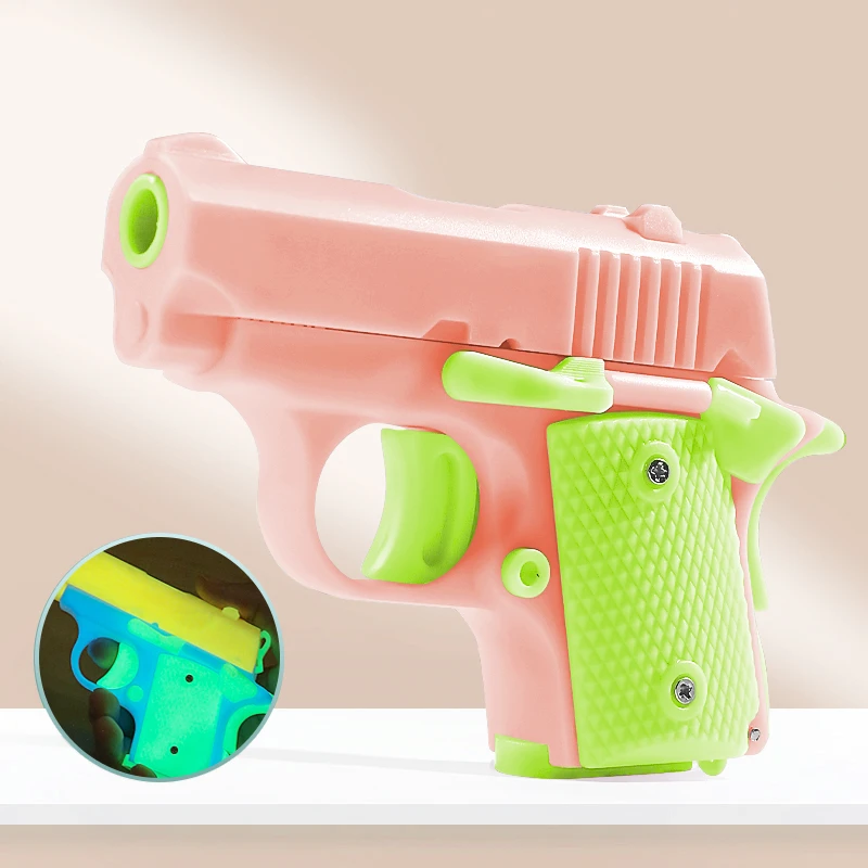 夜光萝卜枪1911幼崽3d正版罗卜枪荧光玩具正品胡萝卜小手枪